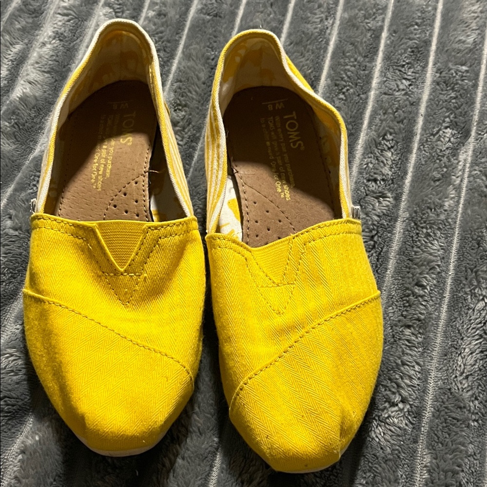 TOMS Vibrant Yellow Canvas Slip-Ons